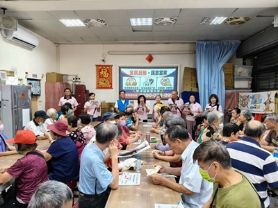 115年9月16日本署結合中和區里幹事聯繫會議反賄宣導活動圖